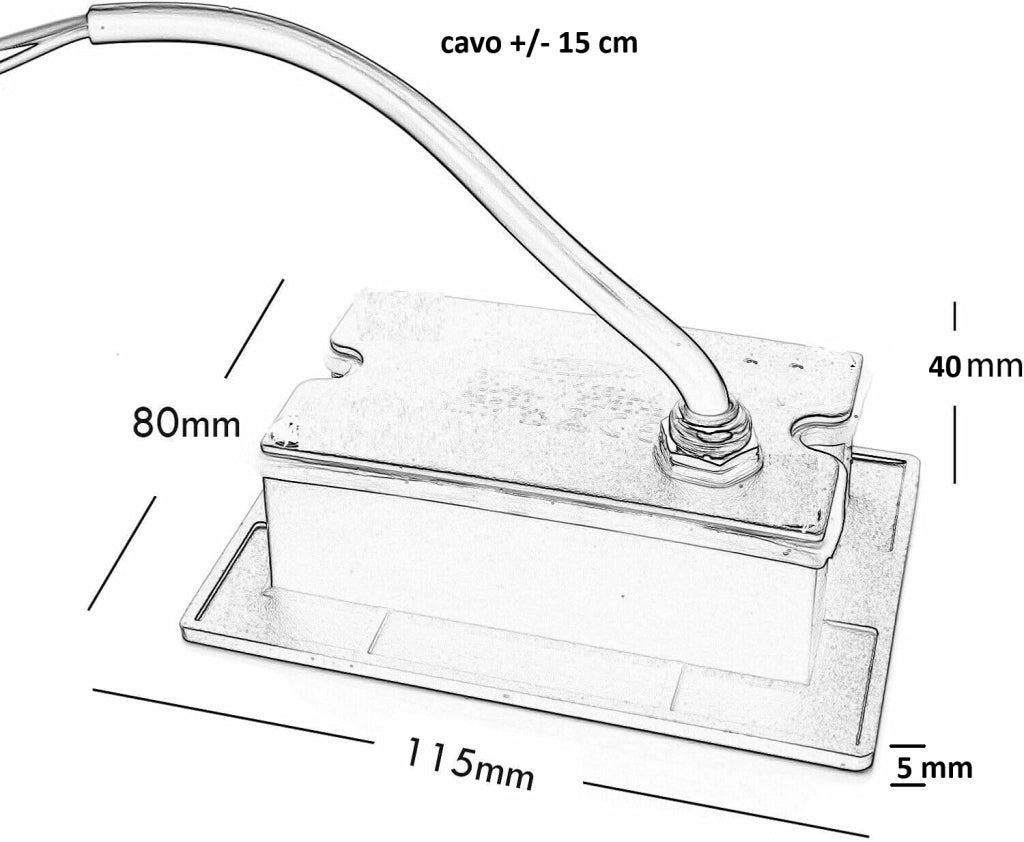 Faretto segnapasso LED bianco da esterno IP65 5W con vetro, luce CCT 3000K 4000K 6500K, incasso 503 per scale e giardino