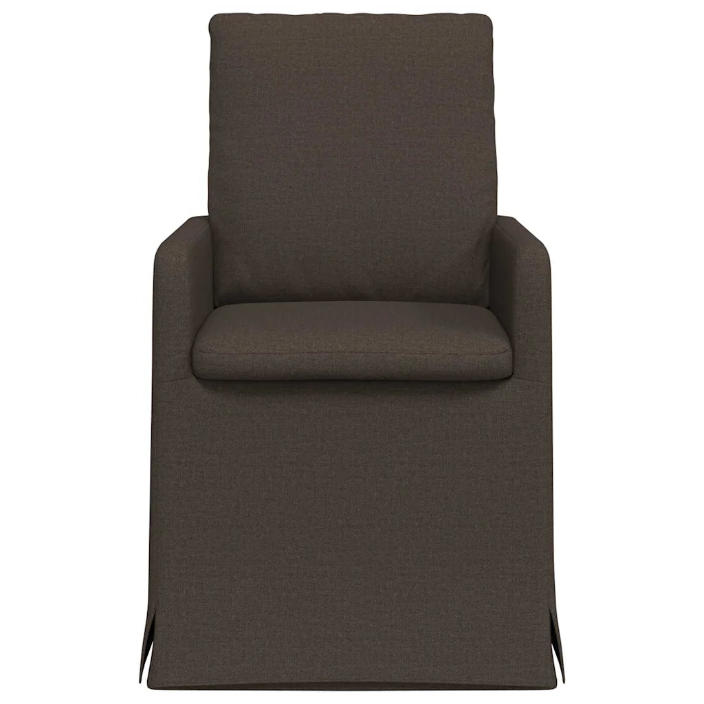 Sedie da pranzo 2 pcs Grigio scuro 57 x 67 x 98 cm Tela