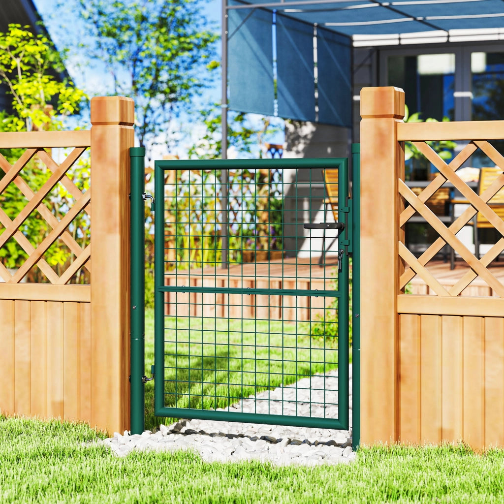 Cancelletto da Giardino in Acciaio ¨C zephmum ¨C Grigio 97x150 cm