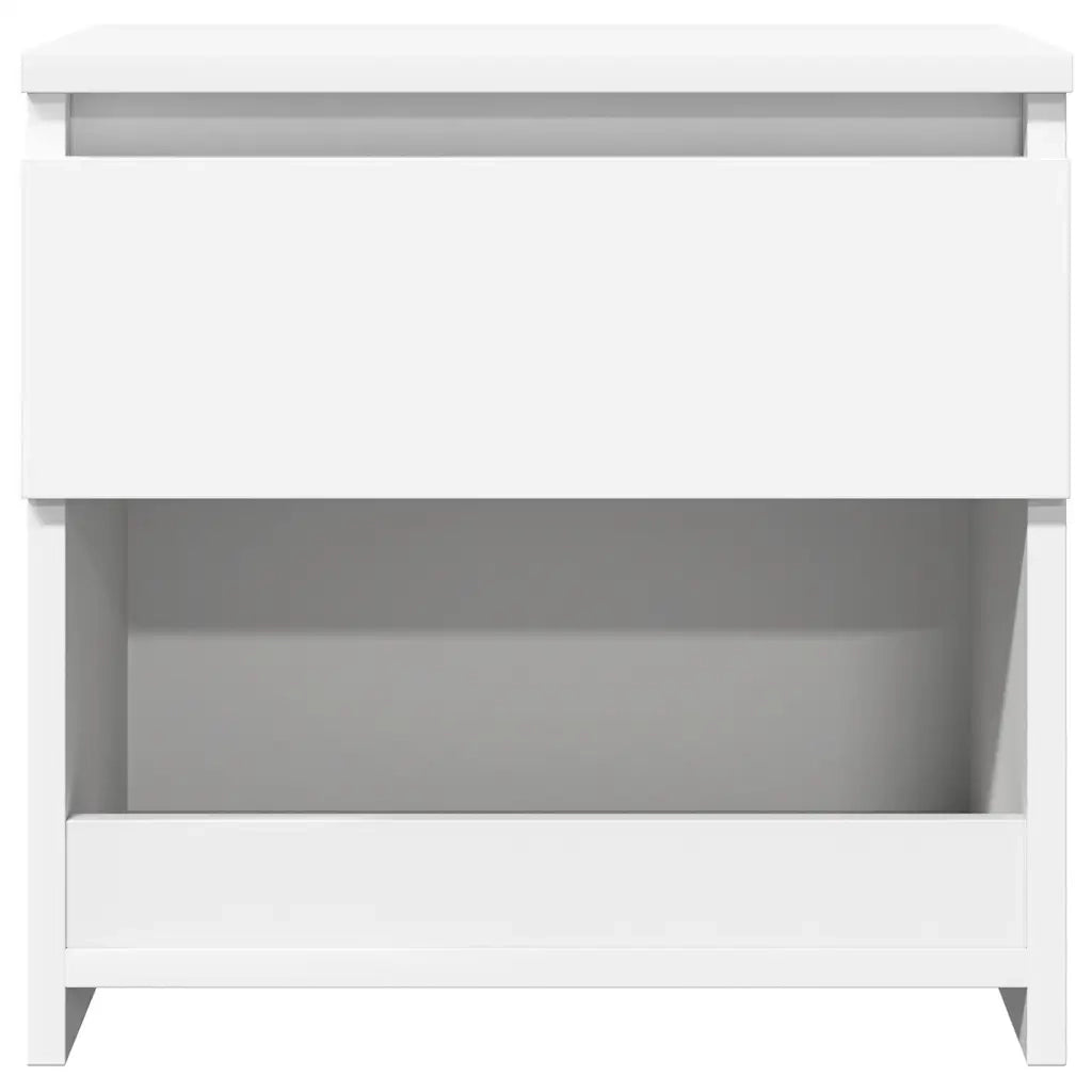 Comodini 2 pz-Set di 2 Tavolino da notte Bianco 40x30x39 cm in Legno Ingegnerizzato
