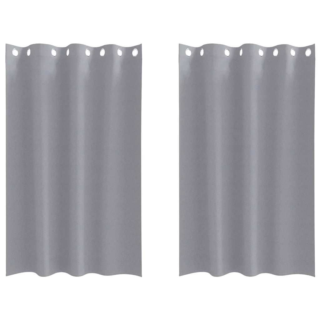 Tende Blackout con Anelli 2 pz Grigio chiaro 175 x 140 cm 4107344