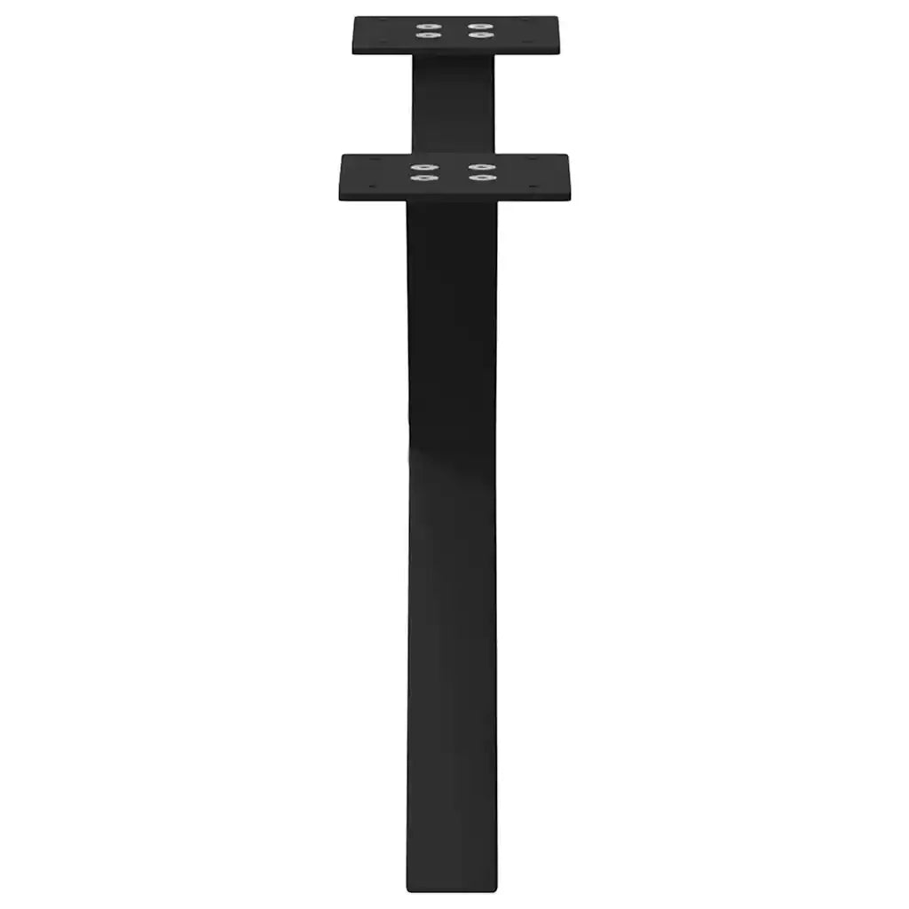 Gambe per Tavolino da Caffè a Forma di X 2 pz Nere 60x(30-31) cm Acciaio 4012880