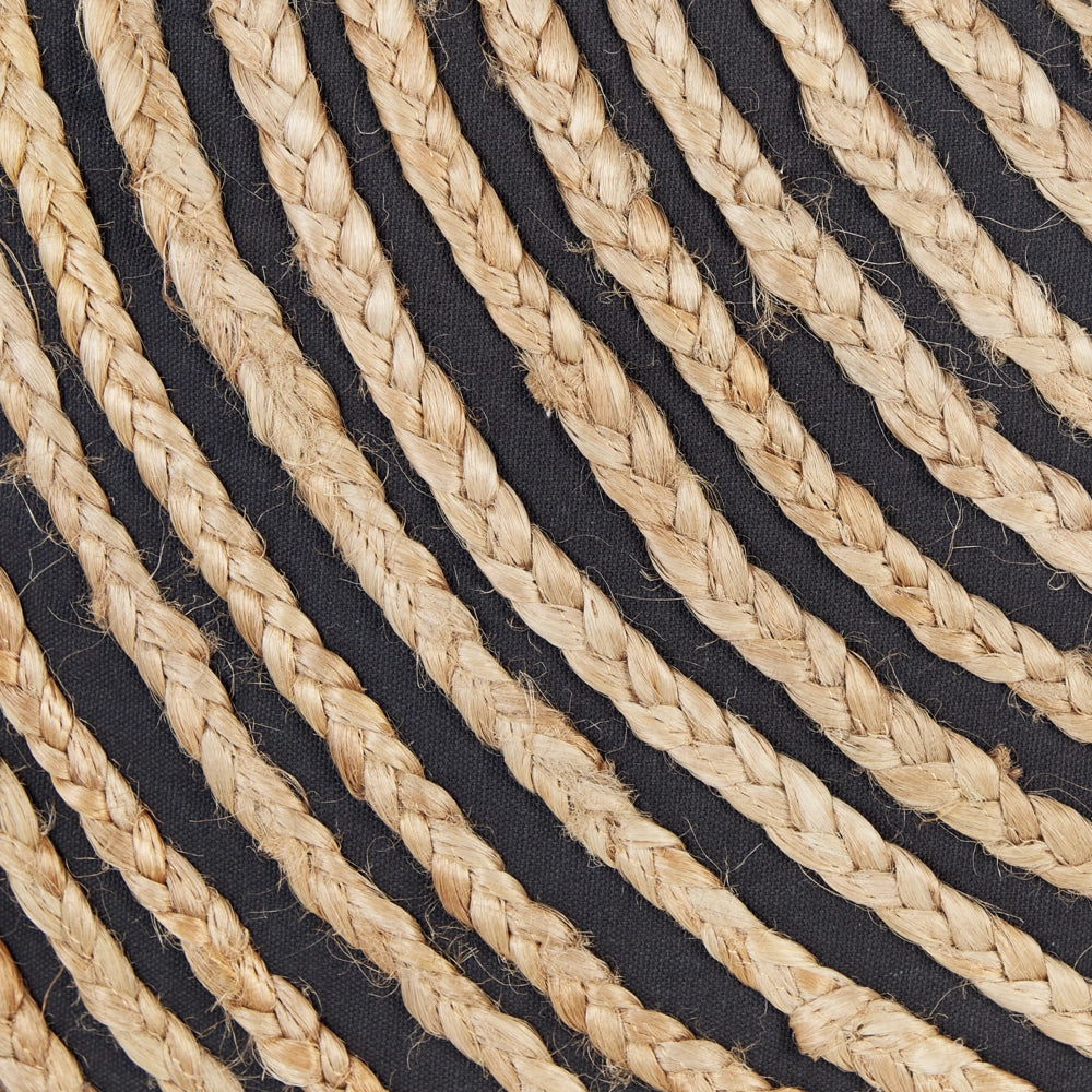 Set di 2 cuscini decorativi juta beige 45 x 45 cm federa boho intrecciata tinta unita