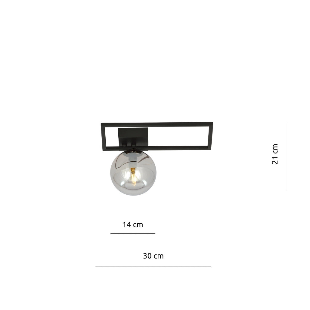 Emibig Plafoniera IMAGO nero grafite 1xE14 dimmer metallo