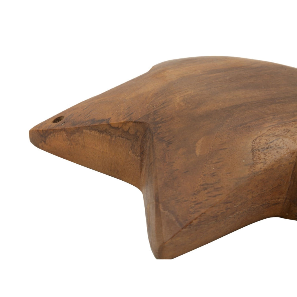 Scultura Star 1, Marrone, Legno, 19x5x19 cm