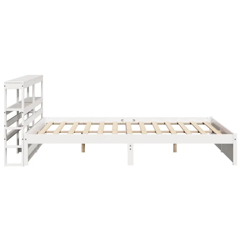 Giroletto con Testiera senza Materasso Bianco 200x200 cm