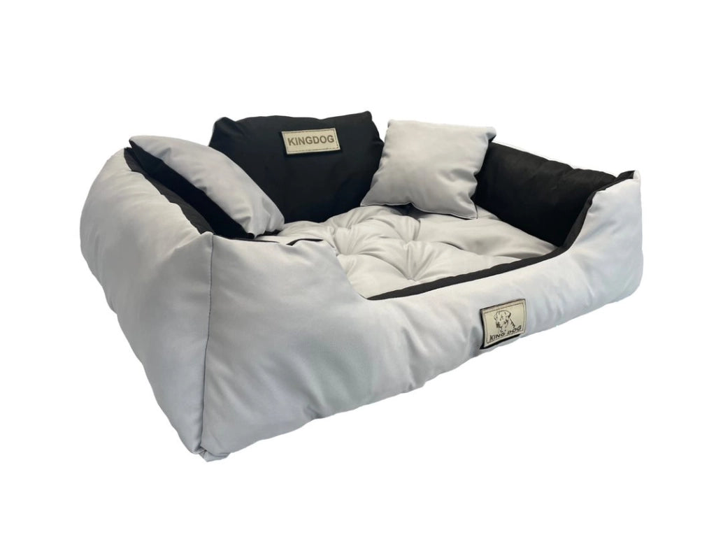 AIO FACTORY 75x65 cm KINGDOG Cuccia per cani impermeabile personalizzabile grigio chiaro