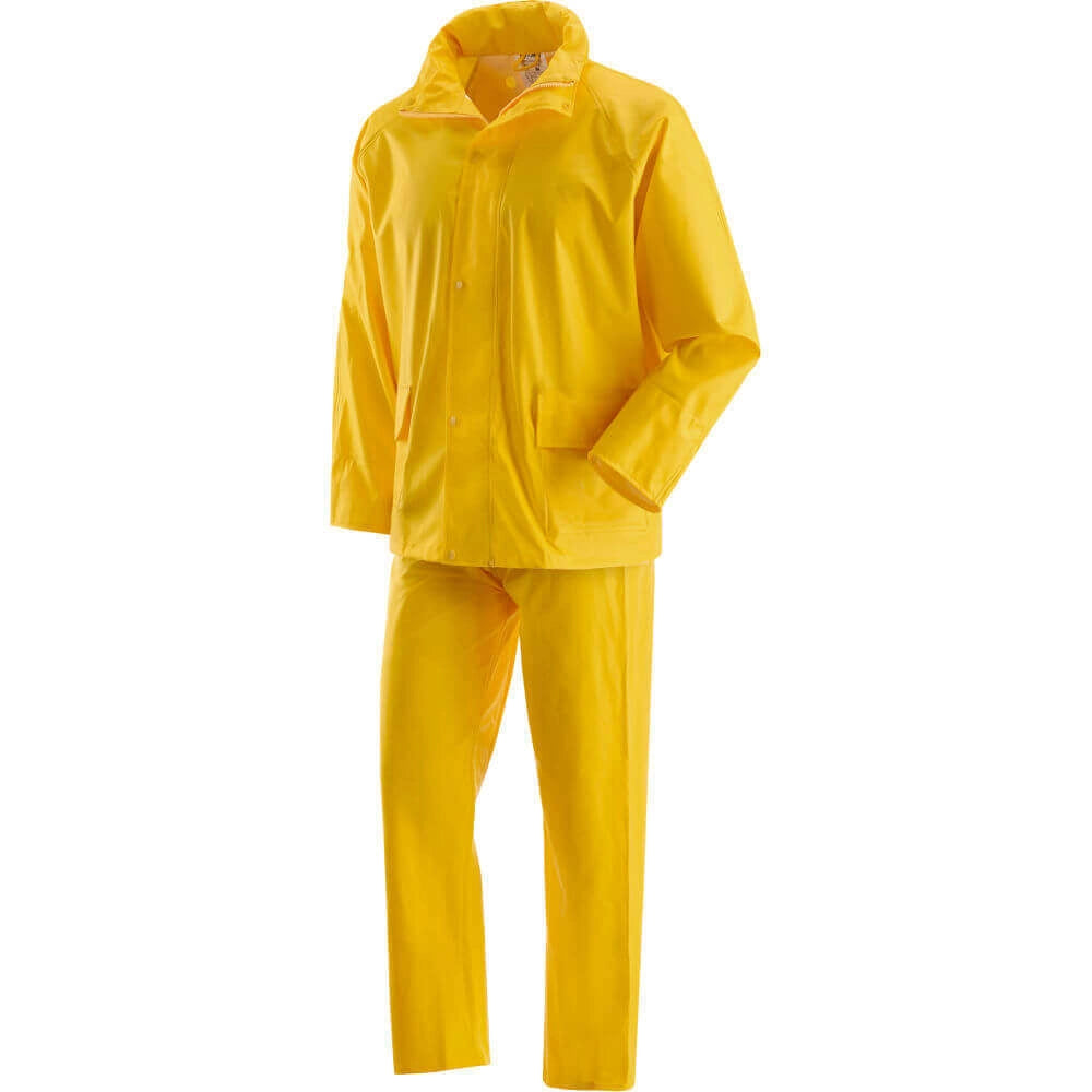COMPLETO GIACCA E PANTALONE IMPERMEABILE 390 GR Tg. XXL - colore giallo