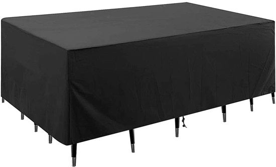 Tavolo esterno rettangolare - Tavolo esterno rettangolare con protezione in PVC - 420D Oxford tessuto - Pieghevole - Universale per l'esterno - 150 x 90 x 80 cm - Nero