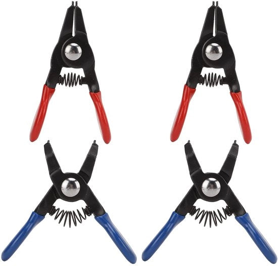 Set di anelli di pressione 4 pezzi universale - Metallo - Anello di pressione interno/esterno - Resistente allo sforzo/solido - Ideale per la riparazione di autoveicoli - Tang per anello di pressione