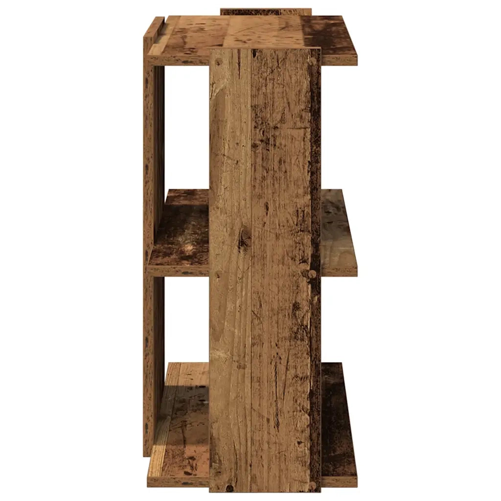 vidaXL Libreria a 3 Ripiani Legno Vecchio 60x30x60cm Legno Multistrato