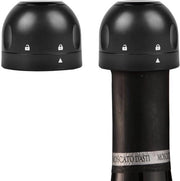 Set di 2 stoppini di champagne in silicone riutilizzabili con funzione di blocco e sblocco per mantenere la bottiglia fresca