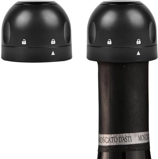 Set di 2 stoppini di champagne in silicone riutilizzabili con funzione di blocco e sblocco per mantenere la bottiglia fresca