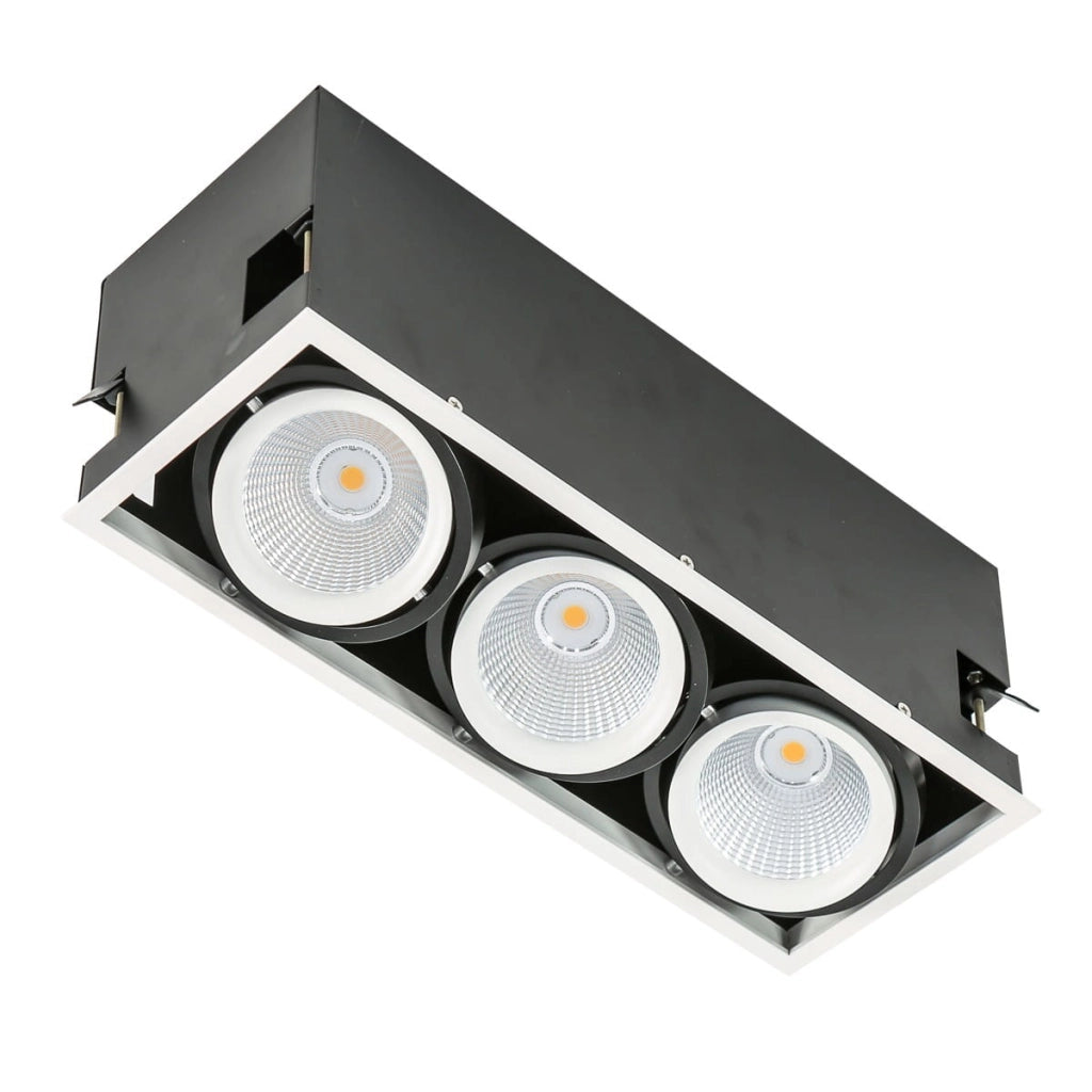 Faretto incasso Italux Vertico LED 3x18W 4000K bianco-nero