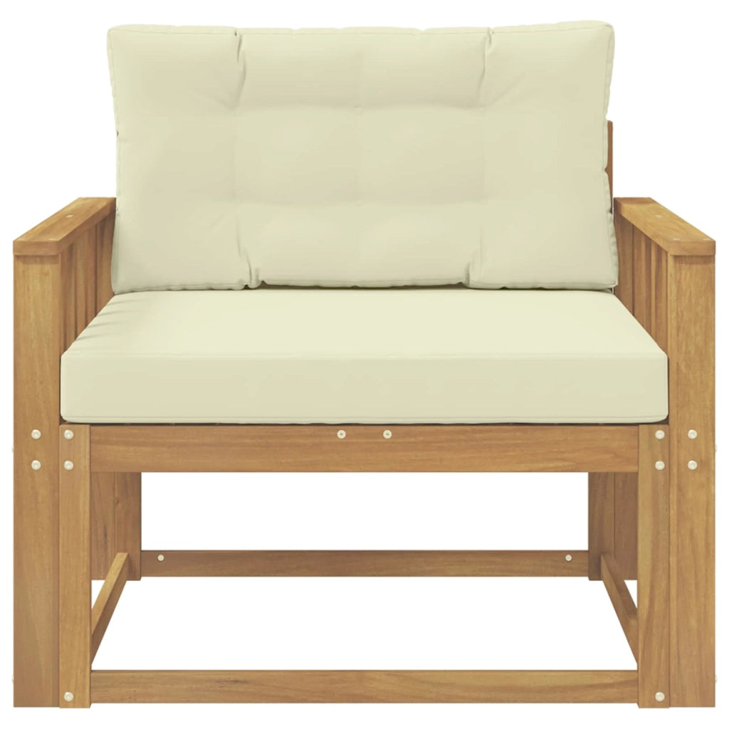 Divano centrale per esterno-Divano componibile Poliestere Bianco 104491