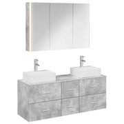 Set di mobili per il bagno 4 pcs Grigio Cemento 3406826