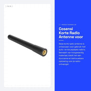 Antenna universale per auto - corta - segnali AM/FM - installazione facile - materiale di alta qualità - prestazioni stabili - antenna per auto