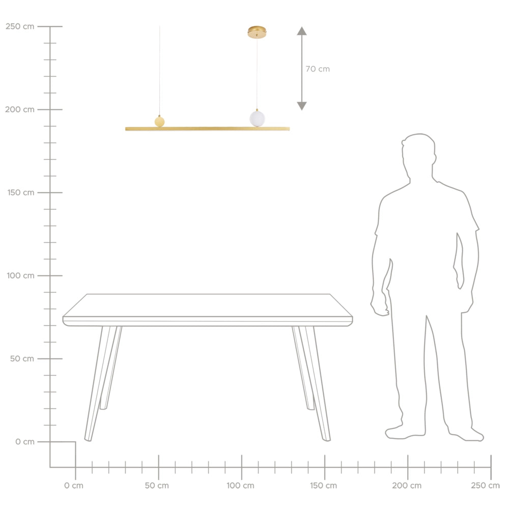 Lampada a sospensione LED in metallo dal design geometrico oro stile contemporaneo