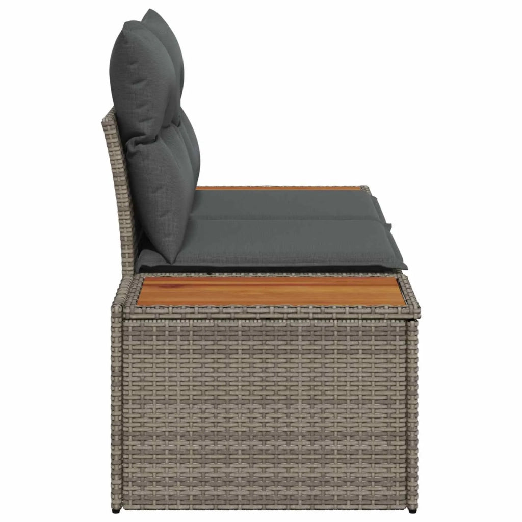 Divano da giardino Grigio 184 x 62 x 85cm polyrattan 42006819