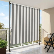 Tenda a Rullo Esterna Antracite e Bianco 100 x 270 cm 42037137