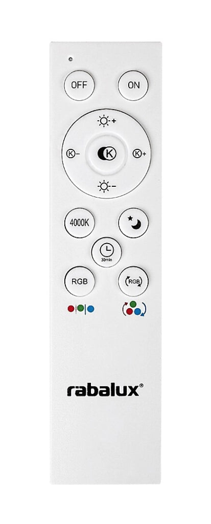 Plafoniera LED RGB Rabalux Arild 50cm 48W nera con telecomando