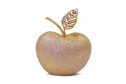 Decorazione Arredo Casa Oggettistica Mela Oro Schiacciata Grande 14 cm