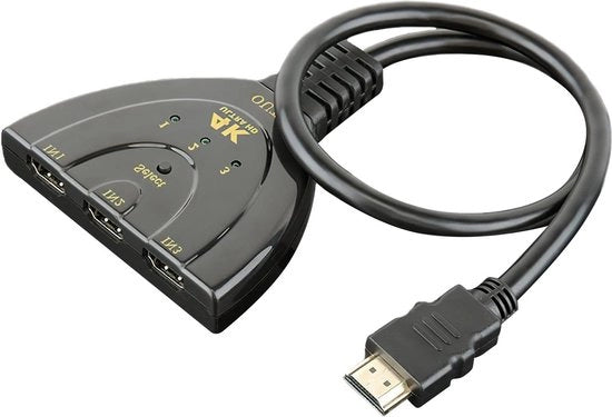 Scherm a HDMI con 3 ingressi e 1 uscita 4K UHD/3D/4K compatibile con Fire Stick, PS5, Xbox - SUPPORTA HDCP 2.2