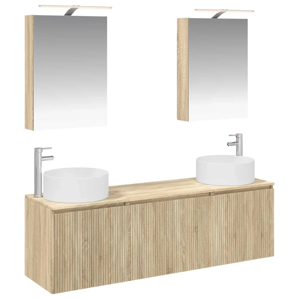 Set di Armadi da Bagno 5 pcs Rovere Sonoma Legno ingegnerizzato 3406553