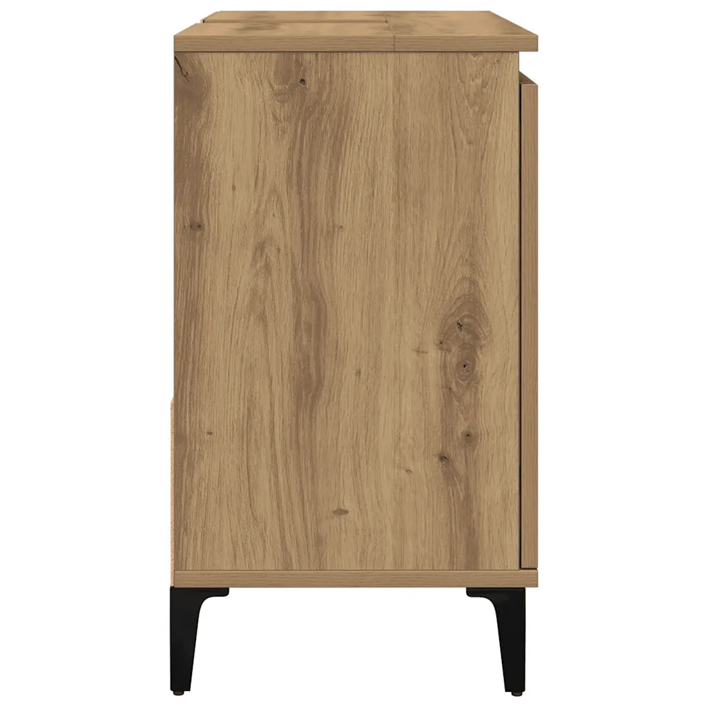 Mobile Sottolavabo Rovere Artigianale 65x33x60 cm in Truciolato 857124