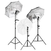Kit di illuminazione da studio con treppiedi e ombrelli bianco 02_0042393