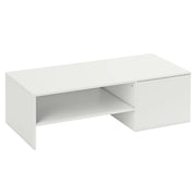 Tavolino da caffè con piano scorrevole e vano - per soggiorno - 110×52×36 cm - bianco
