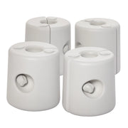 Piedi per tenda da giardino ¨C zephmum ¨C 4 pezzi PE 24x25 cm bianco