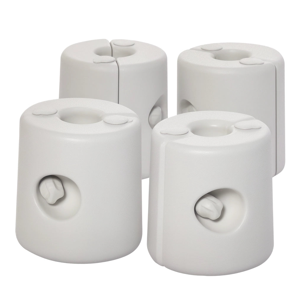 Piedi per tenda da giardino ¨C zephmum ¨C 4 pezzi PE 24x25 cm bianco