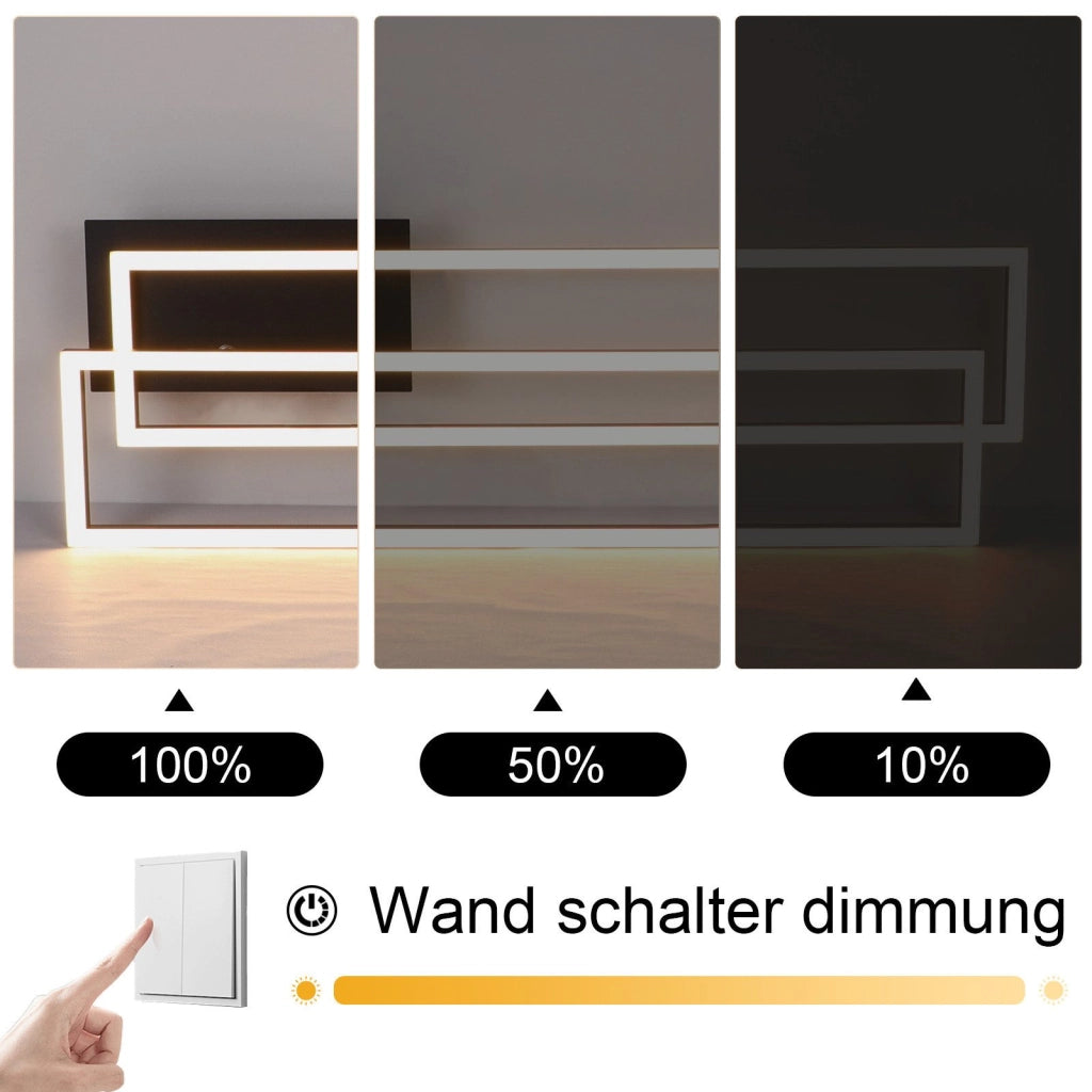ZMH Lampada da soffitto plafoniera LED moderna 2 luci 32W 3000K per soggiorno camera letto