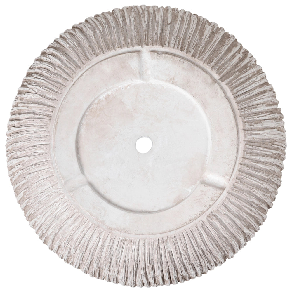 Vaso da fiori Beige chiaro Fioriera rotonda in fibra di argilla per uso interno ed esterno 42 x 42 x 39 cm Decorativa Design moderno Soggiorno Giardino