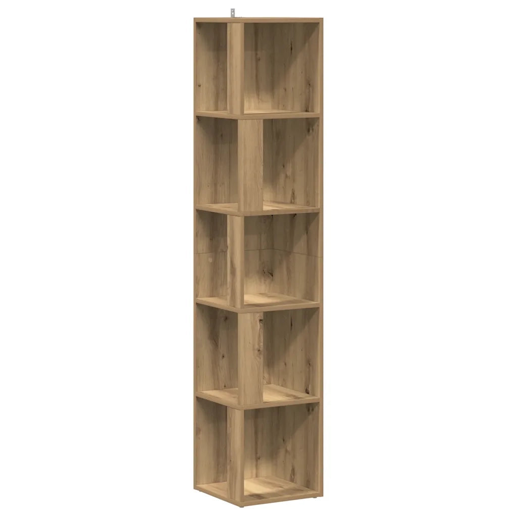 Mobile Angolare Rovere Artigianale 33x33x165 cm in Truciolato 856725