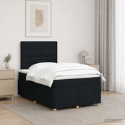 Letto box spring con materasso Nero 120 x 190 cm Tessuto 3455303