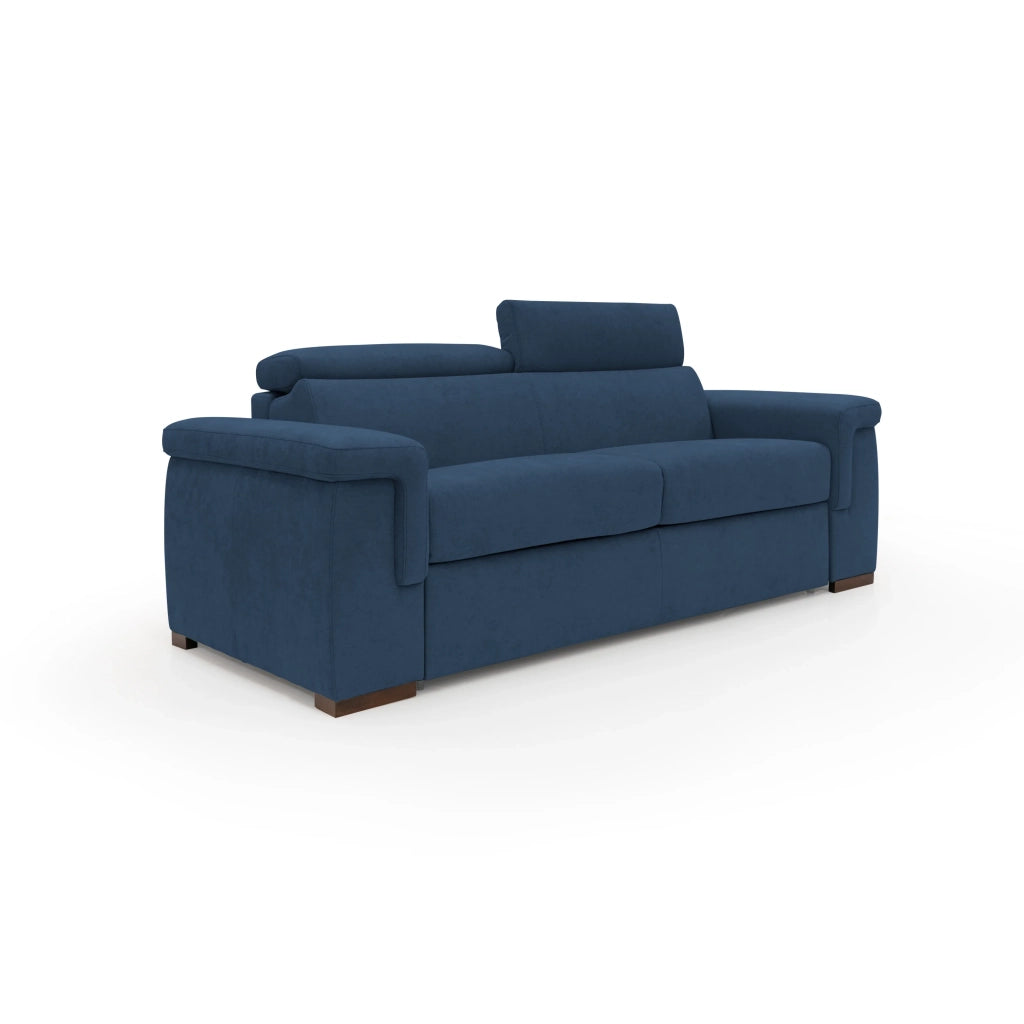 Giunone Divano letto mat. H18 220 cm (mat. 140x197 cm) blu