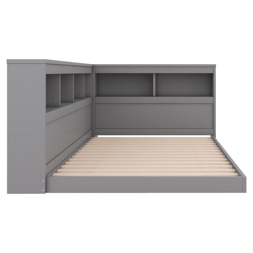 Letto sofa funzione giorno con rete a doghe in truciolato grigio 90x200 cm