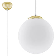 Lampada da terra French Sky UGO 30x30x120cm Sfera minimalista in oro bianco