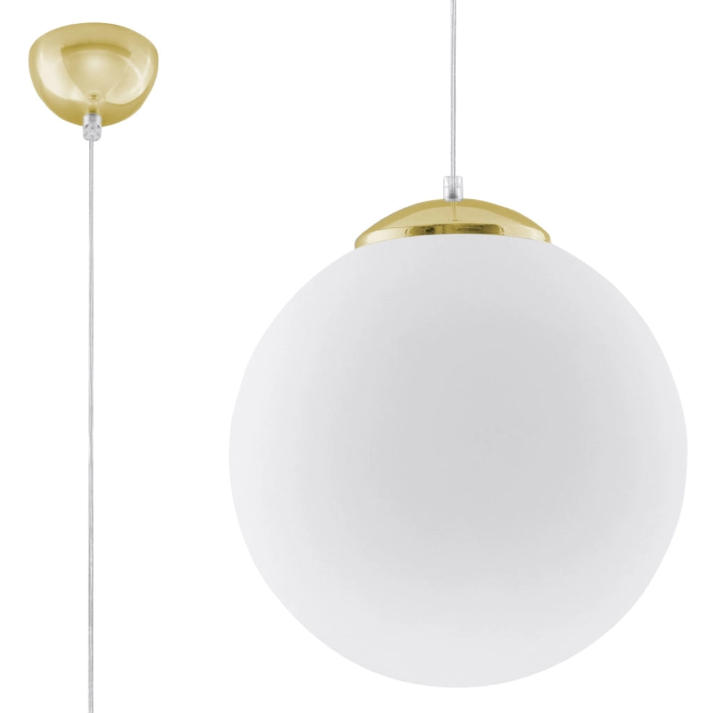 Lampada da terra French Sky UGO 30x30x120cm Sfera minimalista in oro bianco