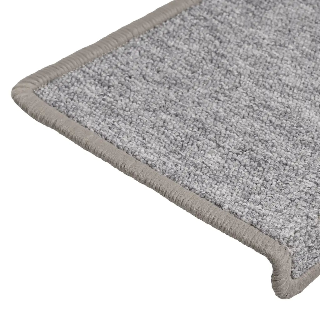 Tappetini per scale 30 pz 65x21x4 cm Grigio chiaro Bordo rettangolare 3365768