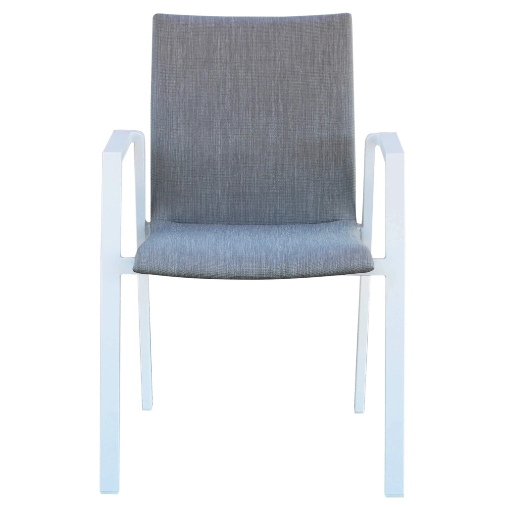 Poltrona da Giardino seduta imbottita in Alluminio Textilene cm 56x61x84 - TOD