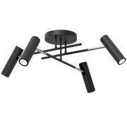 Plafoniera Axion Luminex nera/cromo metallo 4xGU10 8W