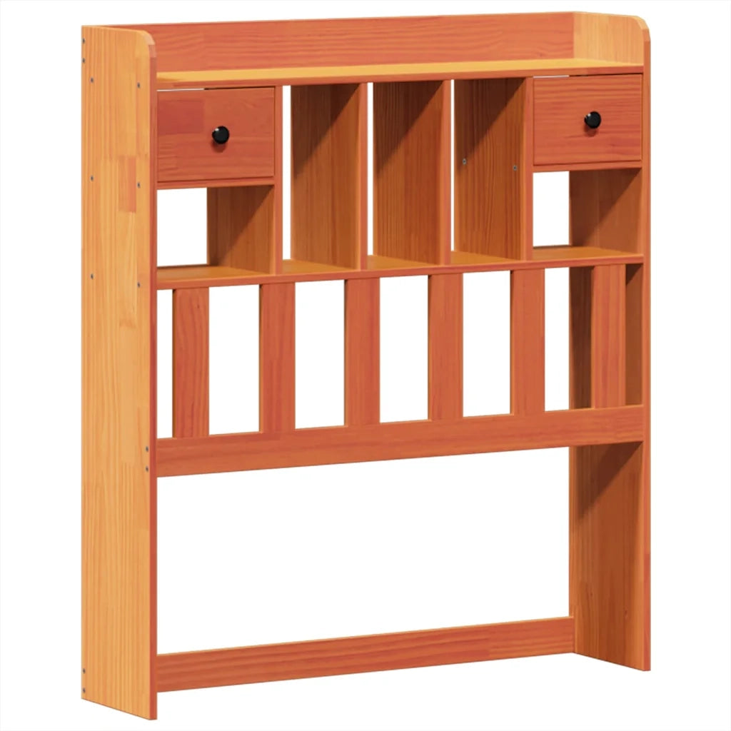vidaXL Letto Libreria senza Materasso Marrone Cera 75x190 cm in Pino
