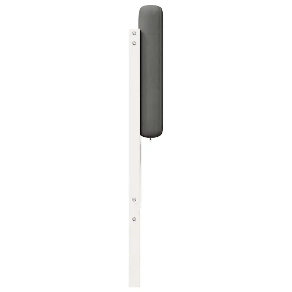 Testiera imbottita Bianco e grigio chiaro 135 cm Pino massello