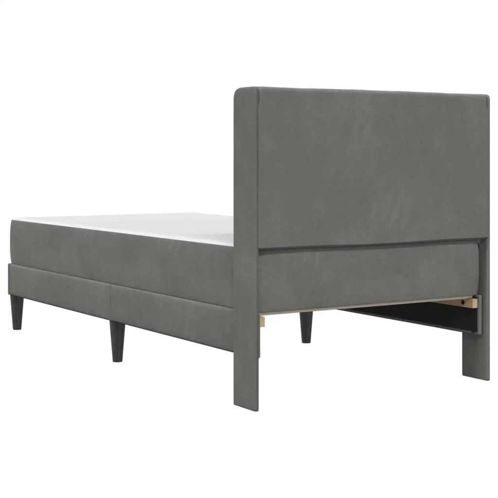 Struttura letto con materasso Grigio Scuro 100 x 200 cm Velluto 3414844