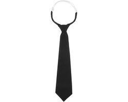 Accessorio per cravatta per bambina/bambino - scuola - adattabile - nero - 34 x 8 cm - cravatta per bambina