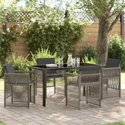 Set da Pranzo per Giardino 5 pcs Grigio 3380654