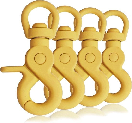 Scaletta a V con rivetto in silicone - Cardano a rotazione - Cinturino per cani con collare - Set da 4 pezzi - 61 mm Lunghezza - Paracord 550 Accessori per chiavi.